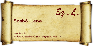 Szabó Léna névjegykártya