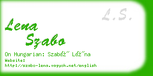 lena szabo business card